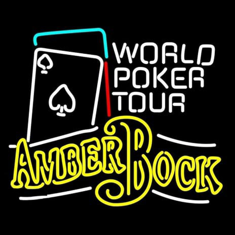 Michelob Amber Bock World Poker Tour Enseigne Néon