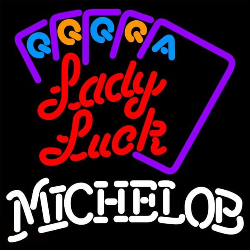 Michelob Lady Luck Series Beer Sign Enseigne Néon