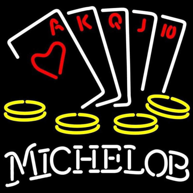Michelob Poker Ace Series Beer Sign Enseigne Néon