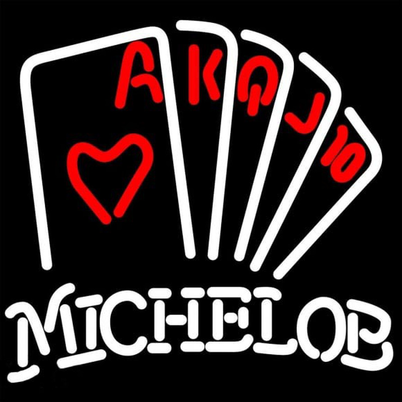 Michelob Poker Series Beer Sign Enseigne Néon
