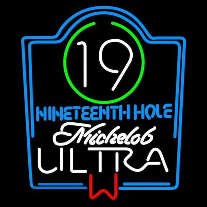 Michelob Ultra 19th Hole Beer Sign Enseigne Néon