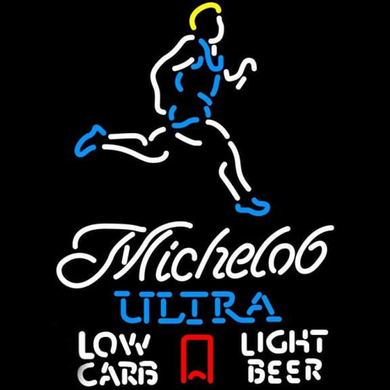 Michelob Ultra Light Low Carb Jogger Beer Sign Enseigne Néon
