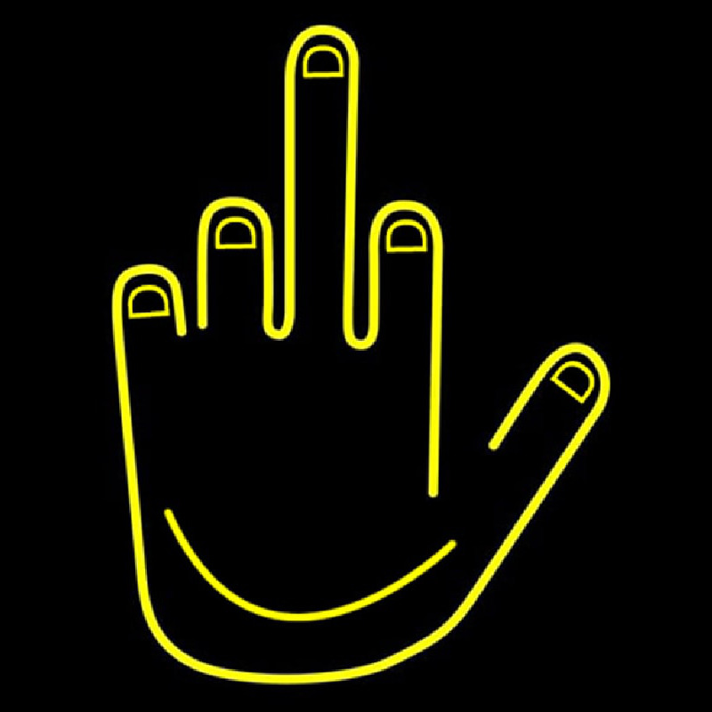 Middle Finger Fuck You Enseigne Néon