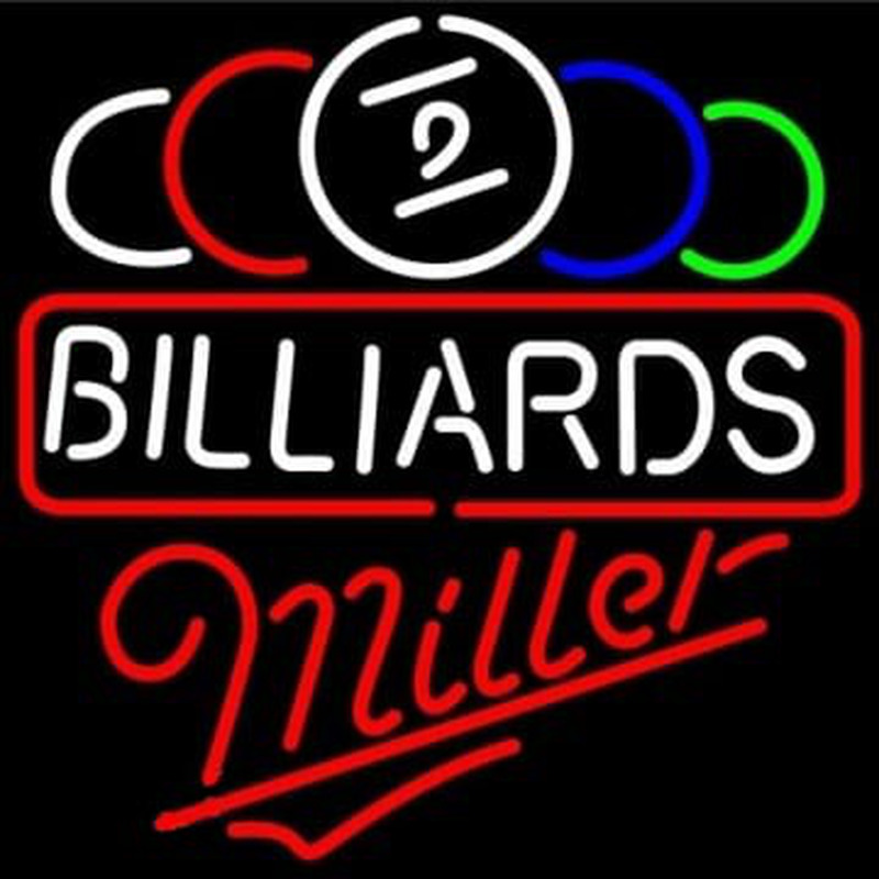 Miller Ball Billiards Pool Beer Enseigne Néon