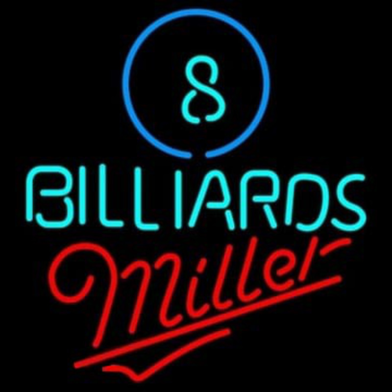 Miller Ball Billiards Pool Beer Enseigne Néon