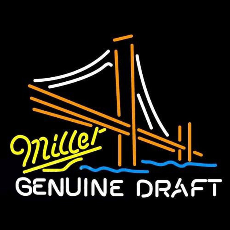 Miller Golden Gate Bridge Beer Sign Enseigne Néon