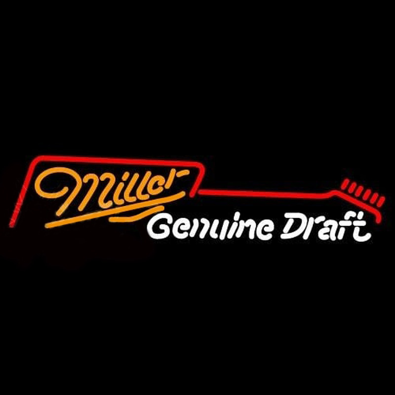Miller Guitar Beer Sign Enseigne Néon