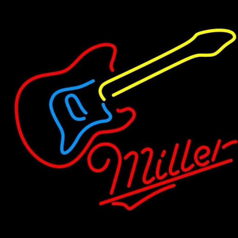Miller Guitar Enseigne Néon