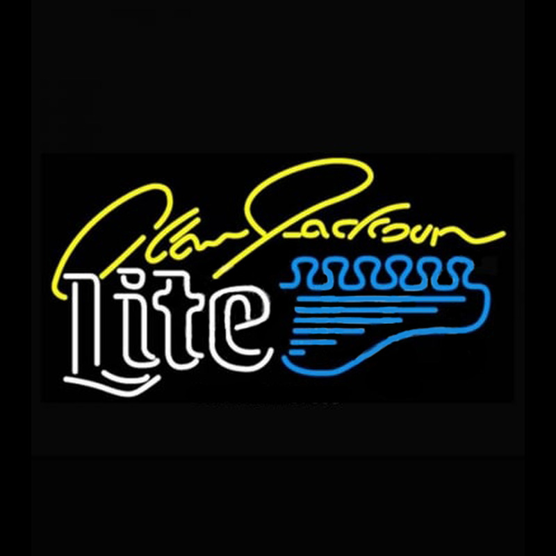 Miller Lite Alan Jackson Guitar Enseigne Néon