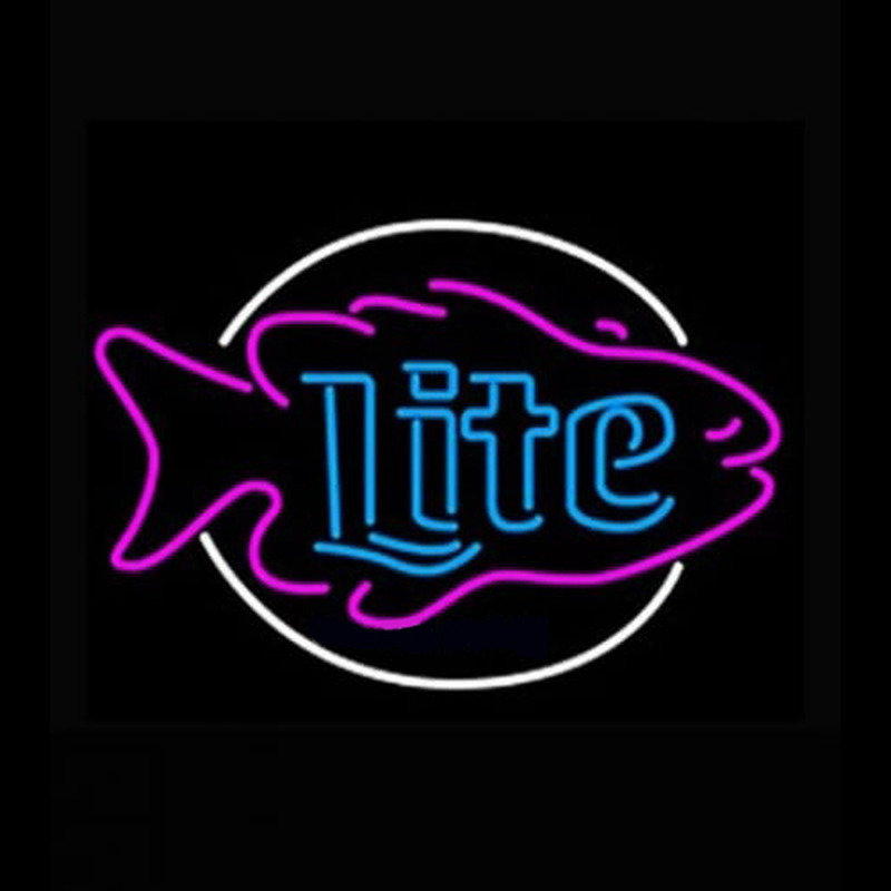 Miller Lite Fish Enseigne Néon