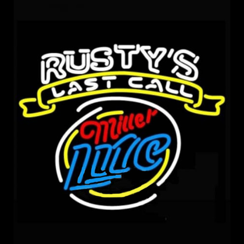 Miller Lite Rusty Last Call Enseigne Néon