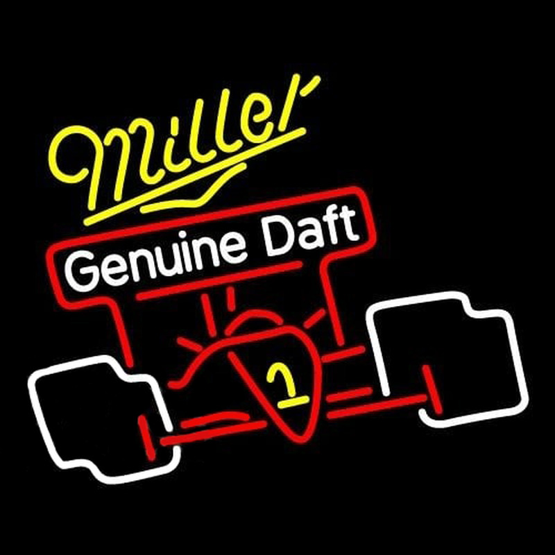 Miller Race Car Beer Sign Enseigne Néon