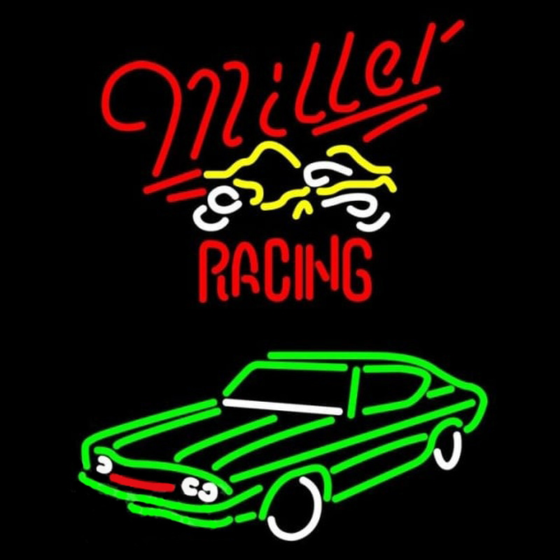 Miller Racing NASCAR Beer Sign Enseigne Néon
