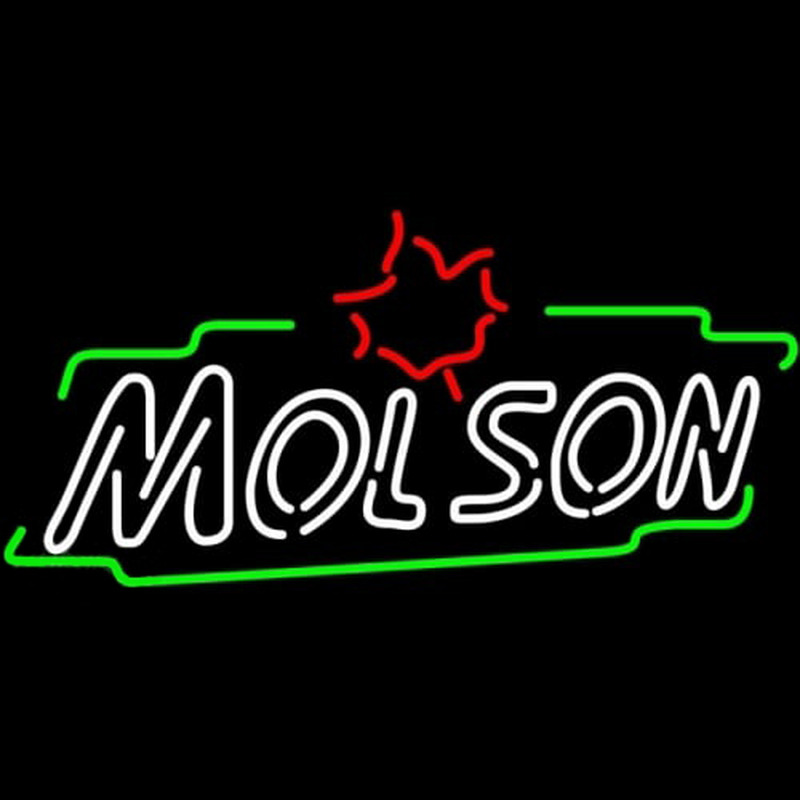 Molson Double Stroke Maple Enseigne Néon
