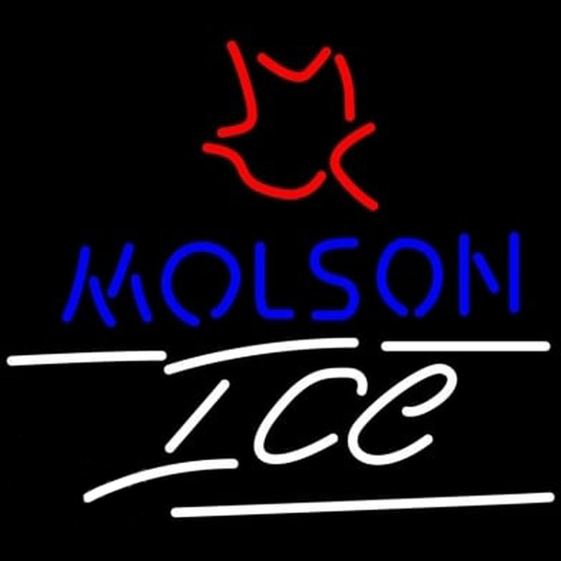 Molson Ice Small Maple Leaf Enseigne Néon