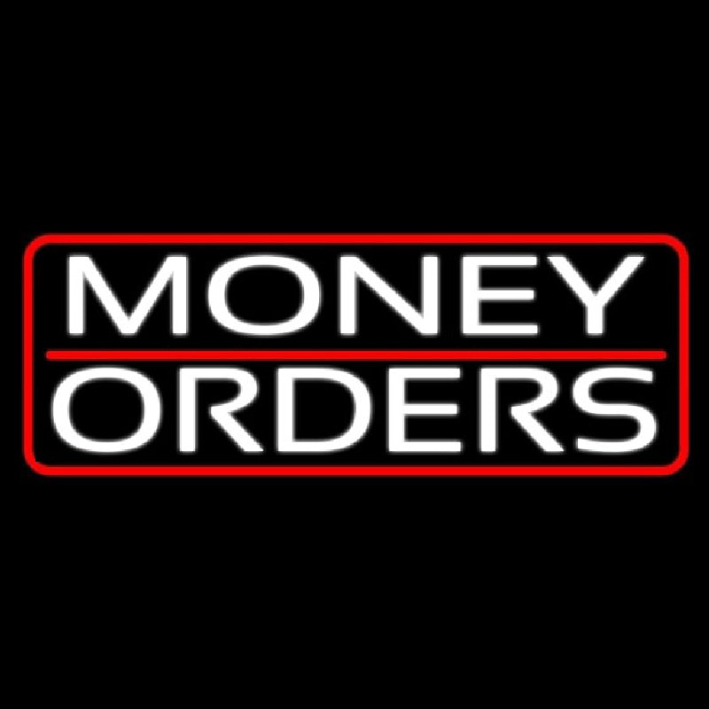 Money Orders With Red Border And Line Enseigne Néon