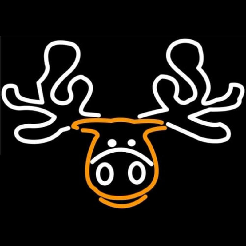 Moose Head Logo Enseigne Néon