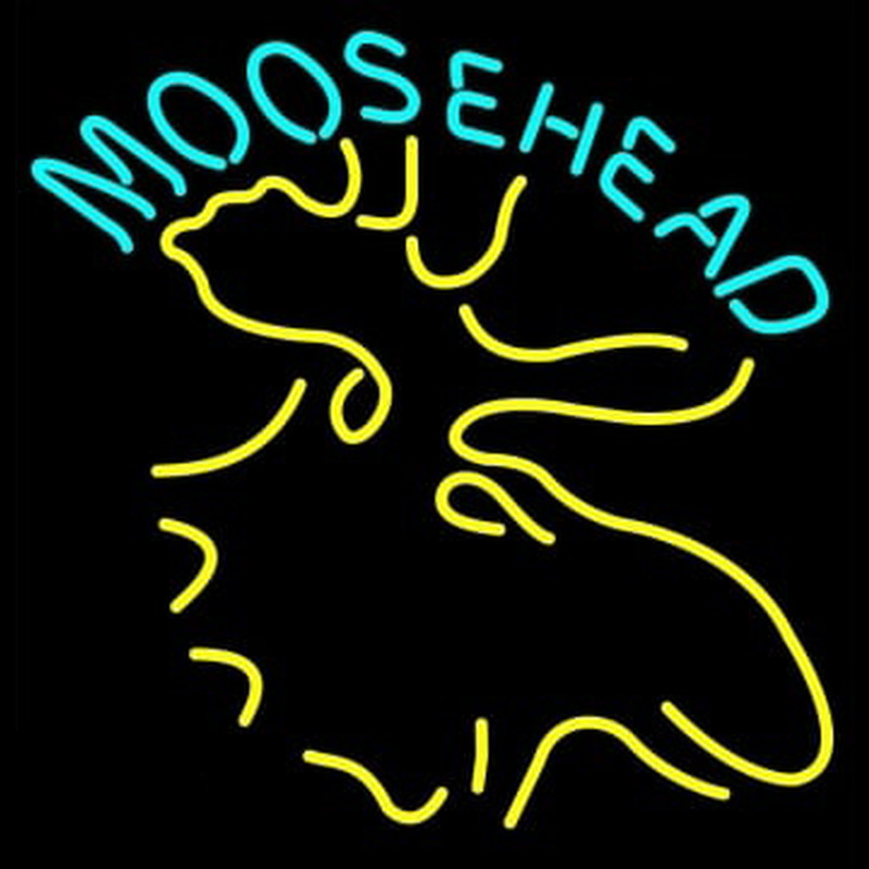 Moose Head Logo Enseigne Néon