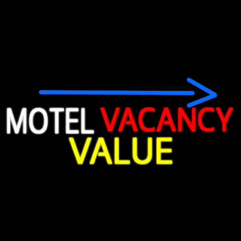 Motel Vacancy Value With Arrow Enseigne Néon