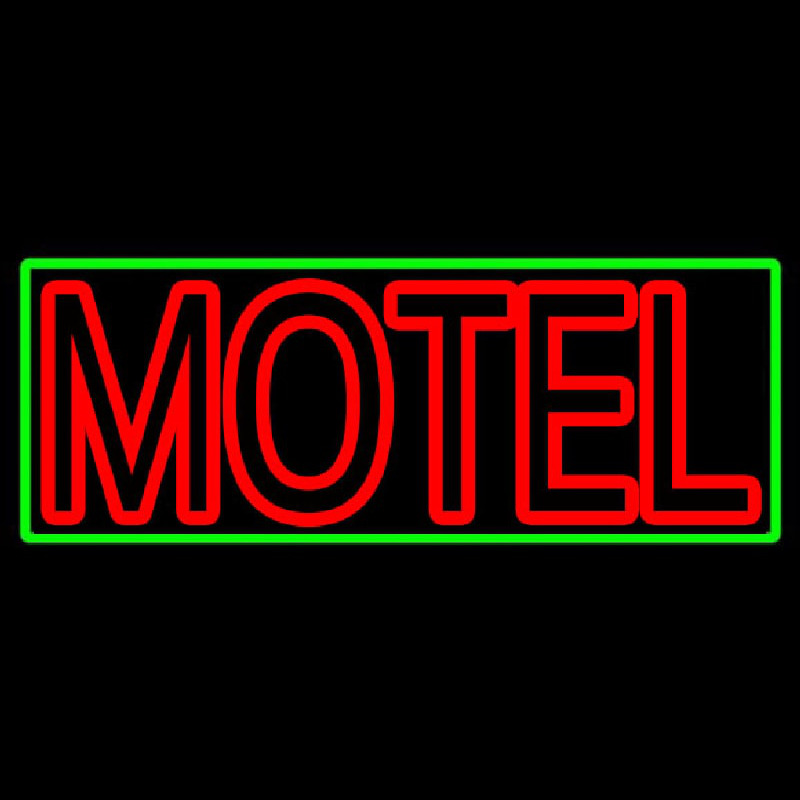 Motel With Green Border Enseigne Néon