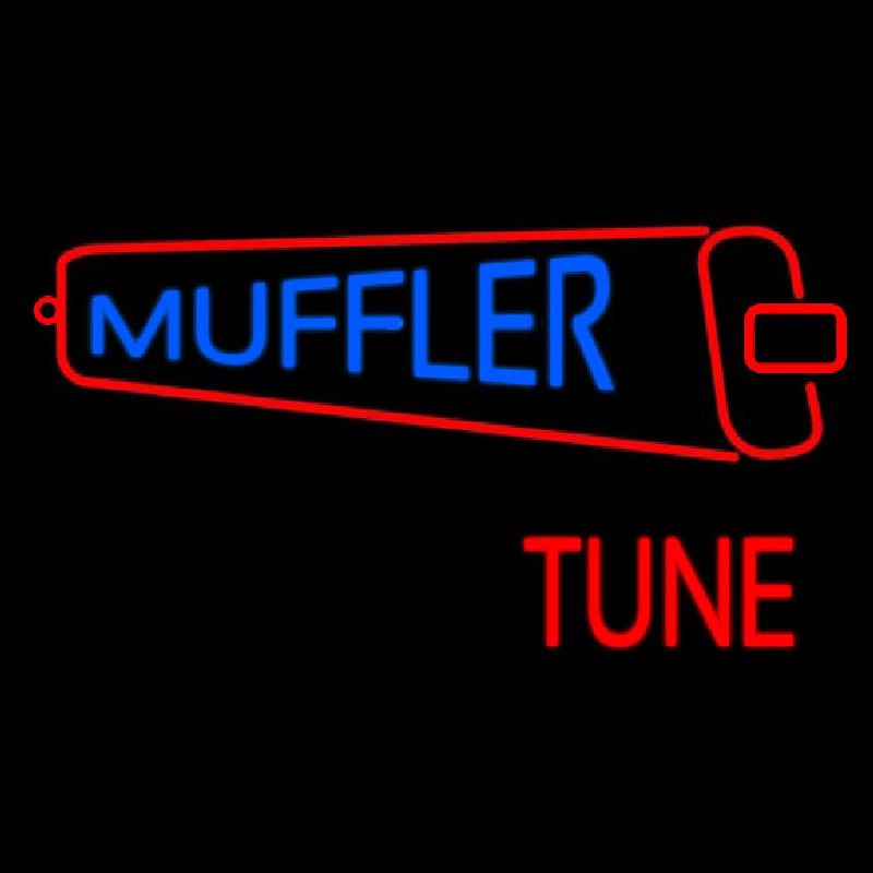 Muffler Tune With Red Logo Enseigne Néon