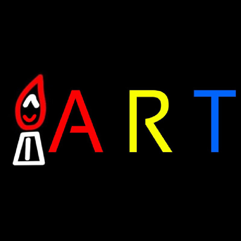 Multicolor Art With Logo Enseigne Néon