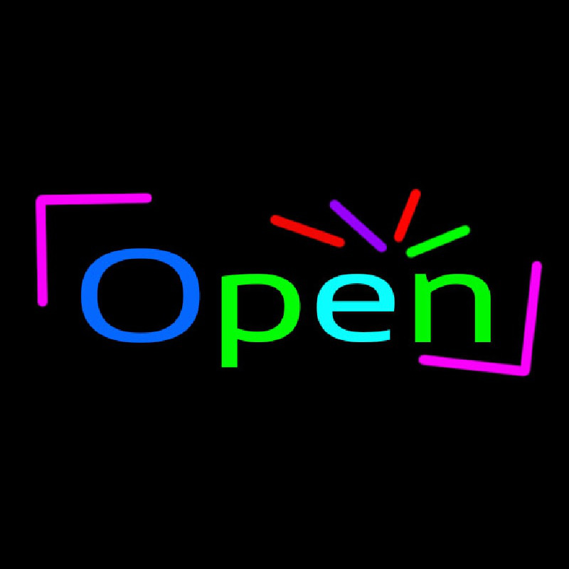 Multicolor Color Open Enseigne Néon