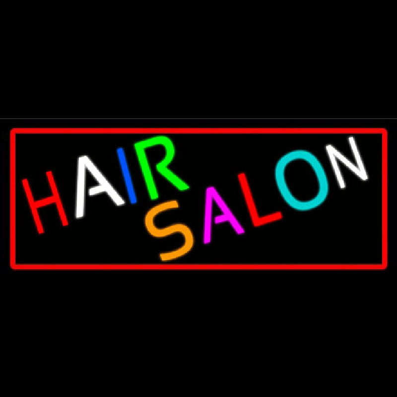 Multicolored Hair Salon Enseigne Néon