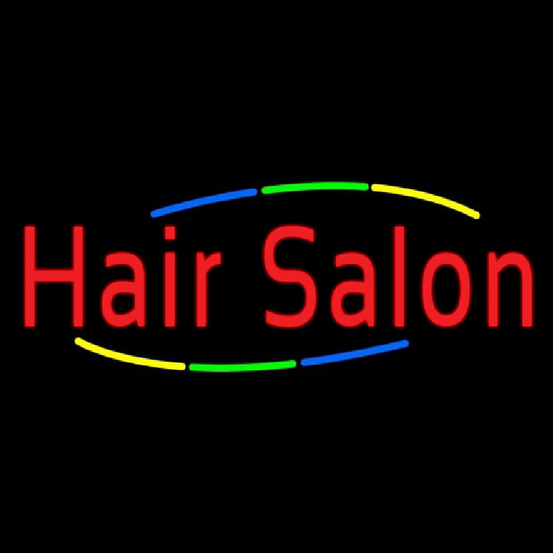 Multicolored Hair Salon Enseigne Néon