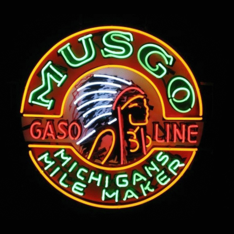 Musgo Gasoline Enseigne Néon