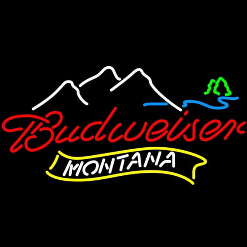 NEW Montana Mountain Budweiser bud light Enseigne Néon