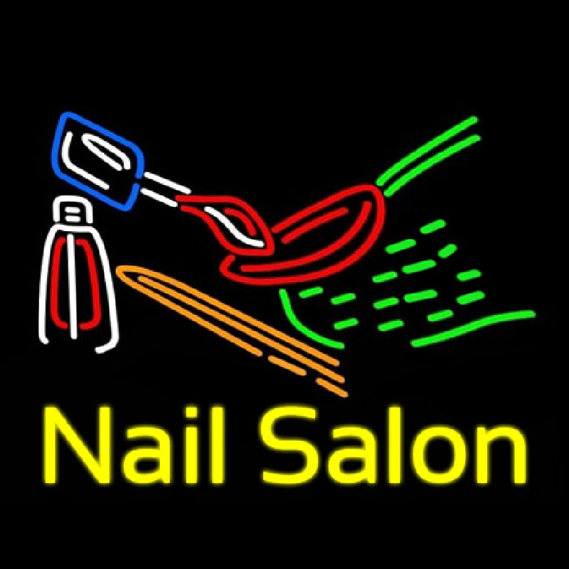 Nail Salon Logo Enseigne Néon