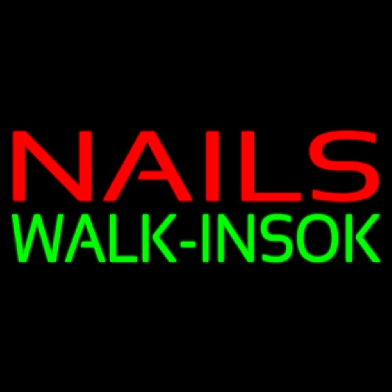 Nails Walkins Ok Enseigne Néon
