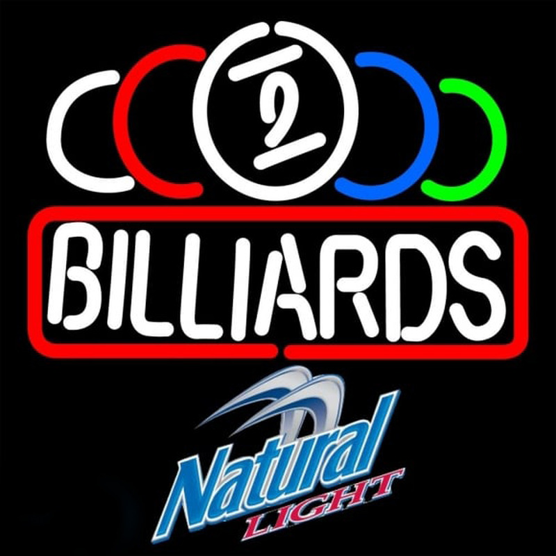Natural Light Ball Billiards Te t Pool Beer Sign Enseigne Néon