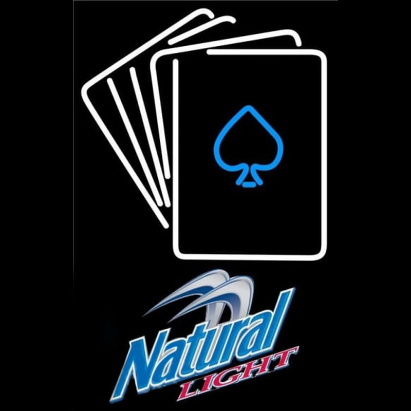Natural Light Cards Beer Sign Enseigne Néon