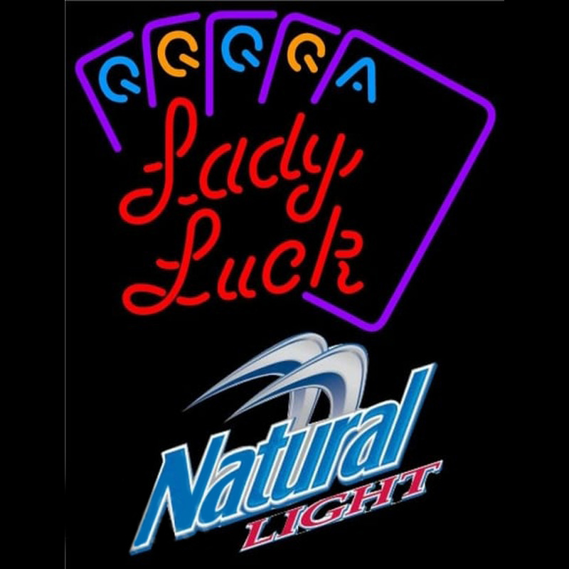 Natural Light Lady Luck Series Beer Sign Enseigne Néon