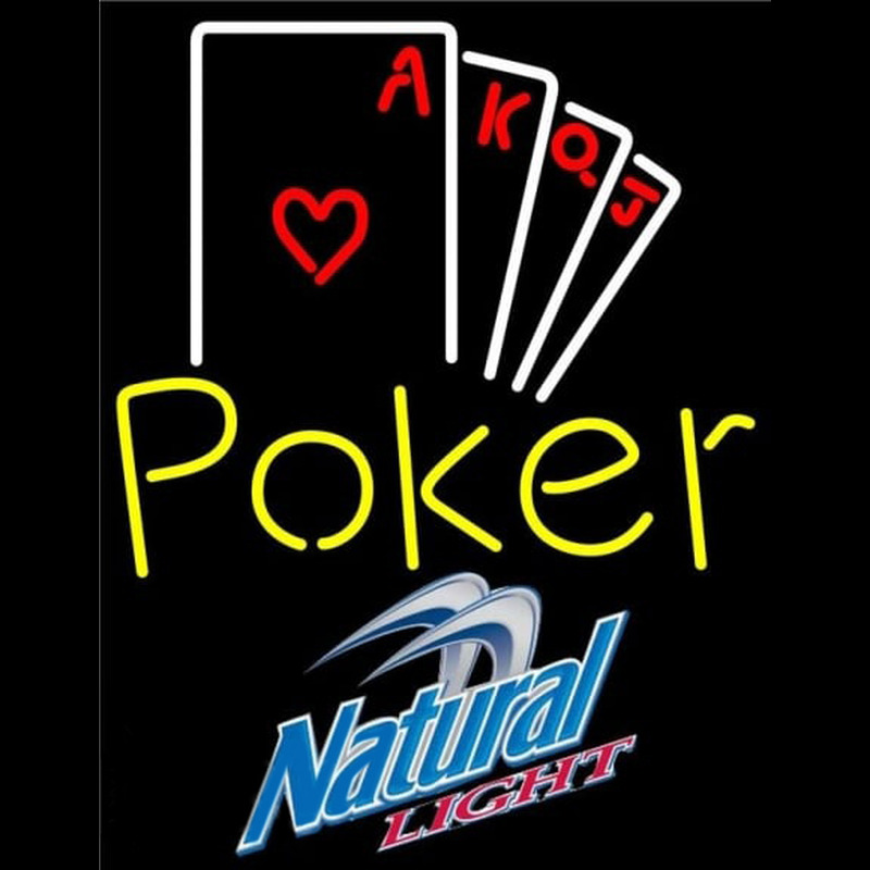 Natural Light Poker Ace Series Beer Sign Enseigne Néon