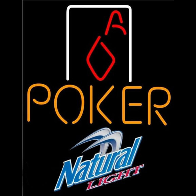 Natural Light Poker Squver Ace Beer Sign Enseigne Néon