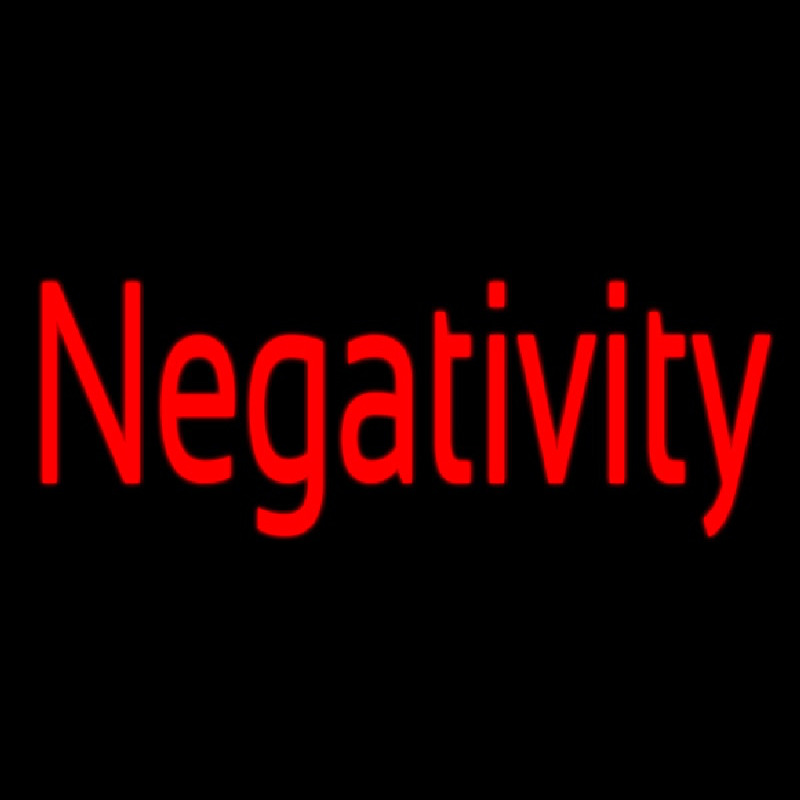 Negativity Enseigne Néon