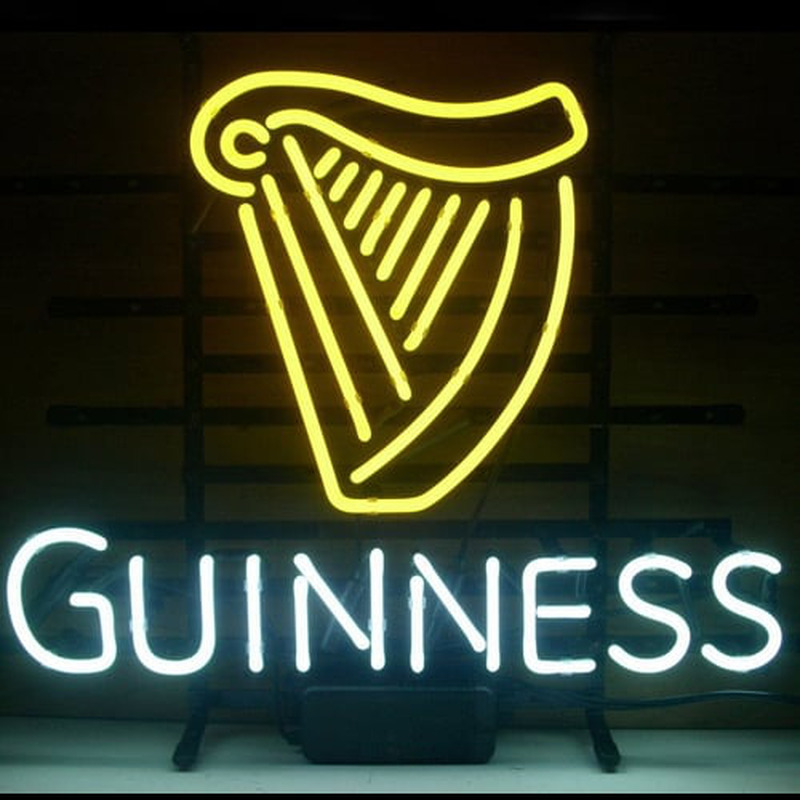 New Guinness Irish Lager Ale Harp Neon Bière Bar Pub Enseigne