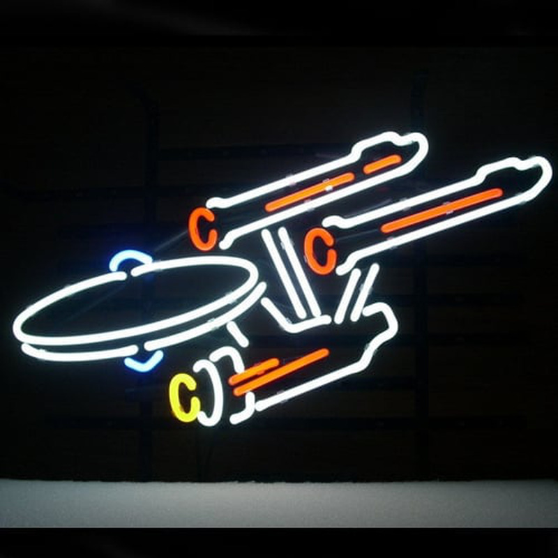 New Star Trek Enterprise Space Ship Neon Bière Bar Pub Enseigne