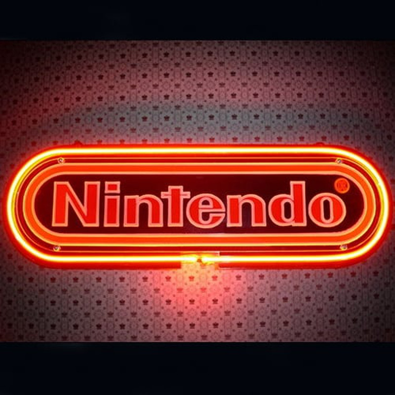 Nintendo Black Magasin Entrée Enseigne Néon