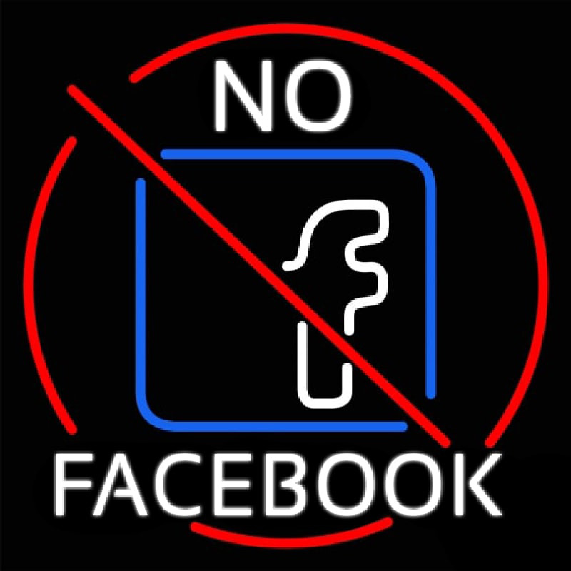 No Facebook Enseigne Néon