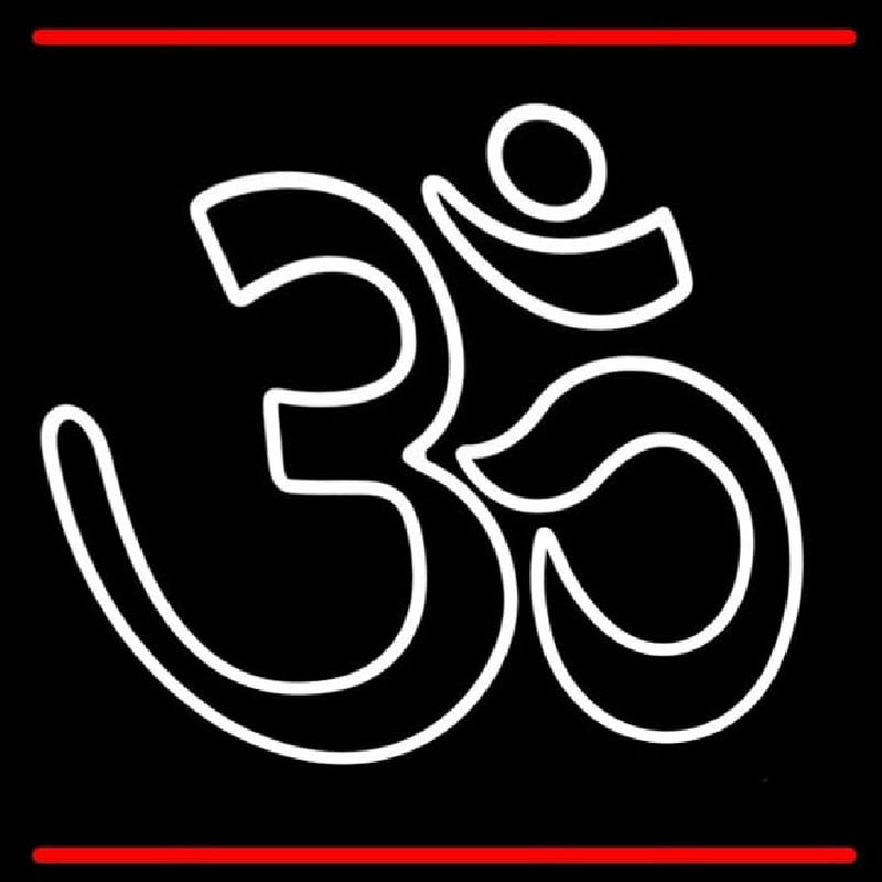 Om With Line Enseigne Néon