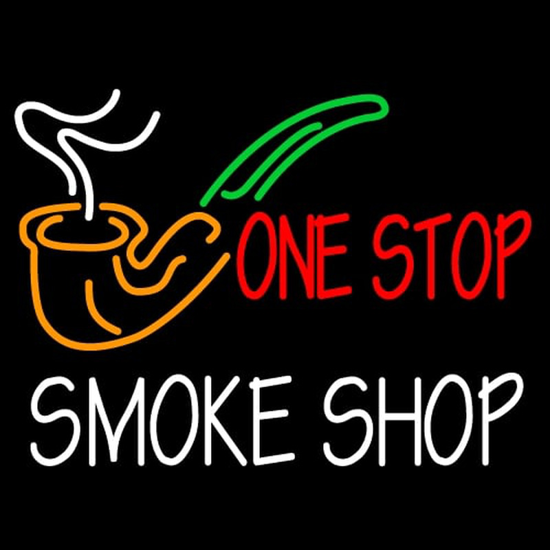 One Stop Smoke Shop Enseigne Néon