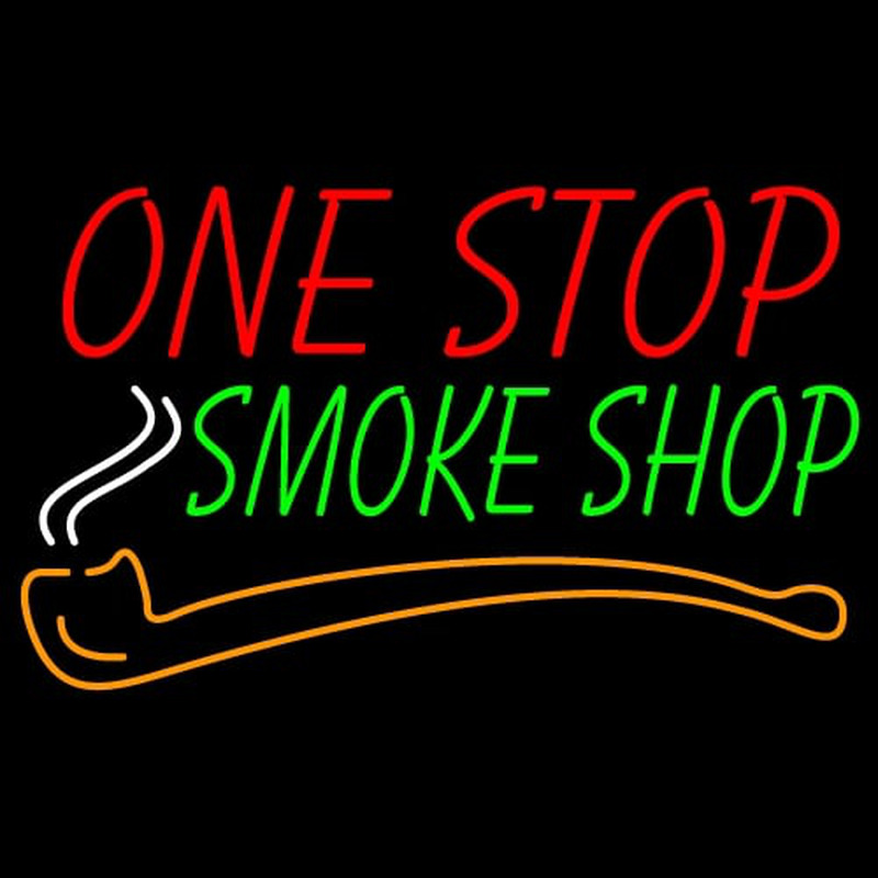 One Stop Smoke Shop Enseigne Néon