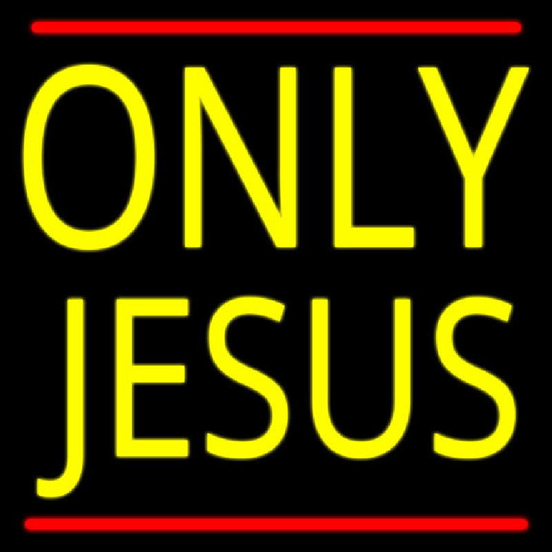 Only Jesus With Line Enseigne Néon