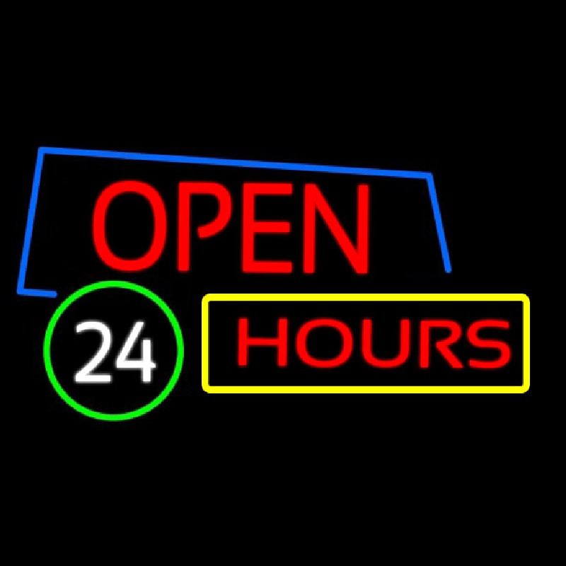 Open 24 Hours Enseigne Néon