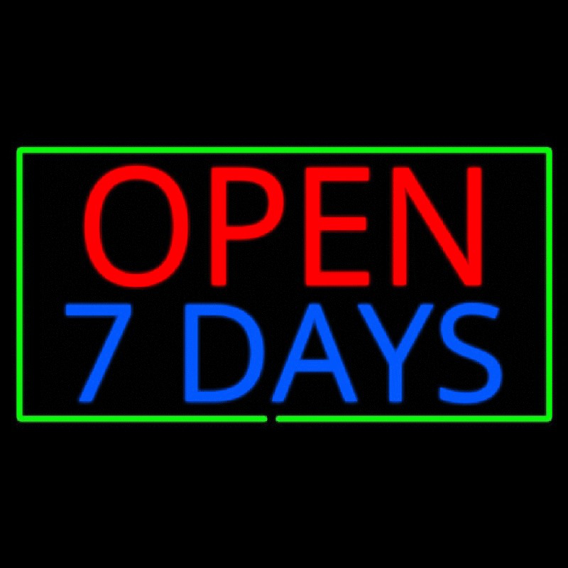 Open 7 Days Enseigne Néon