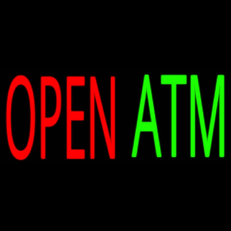 Open Atm 2 Enseigne Néon